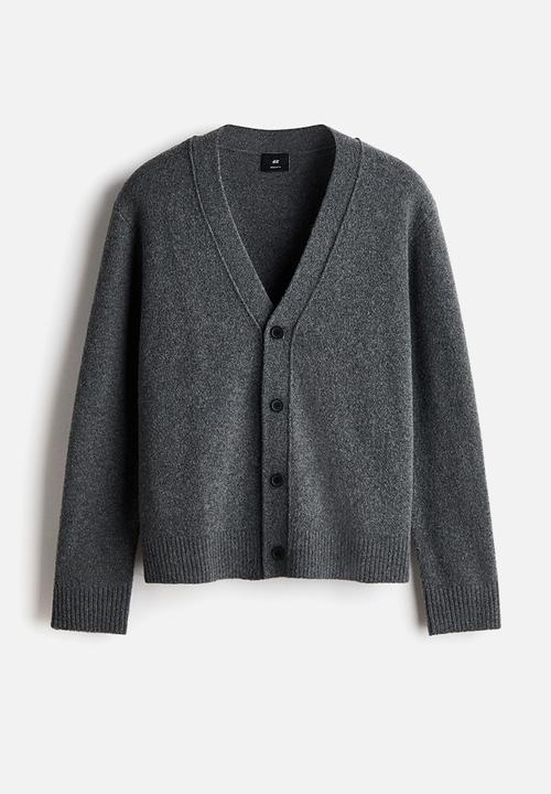 H&M - Regular fit brushed cardigan - dark grey marl