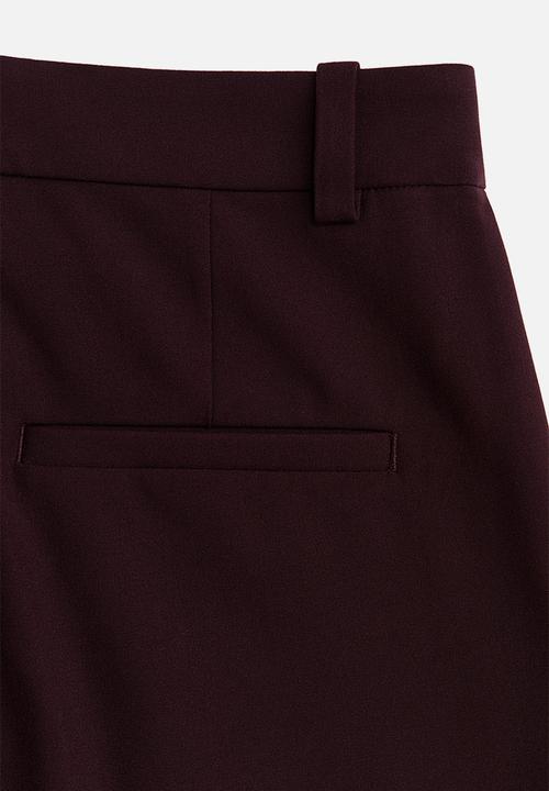 H&M - Wide tailored trousers - burgundy