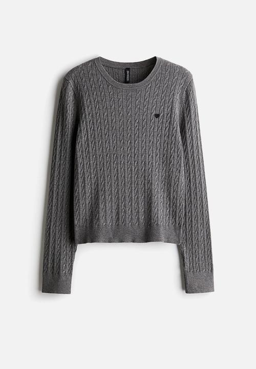 H&M - Cable-knit jumper - dark grey