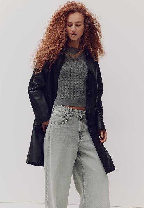 H&M - Cable-knit jumper - dark grey