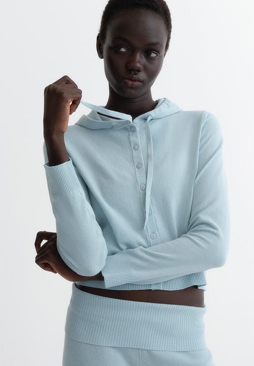 H&M - Knitted yoga pants - light blue