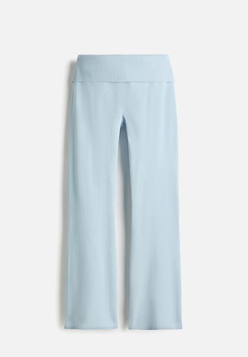 H&M - Knitted yoga pants - light blue