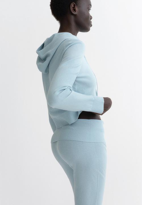 H&M - Knitted yoga pants - light blue