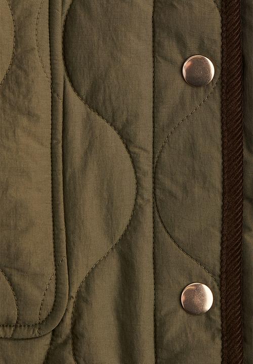 H&M - Quilted jacket - dark khaki green