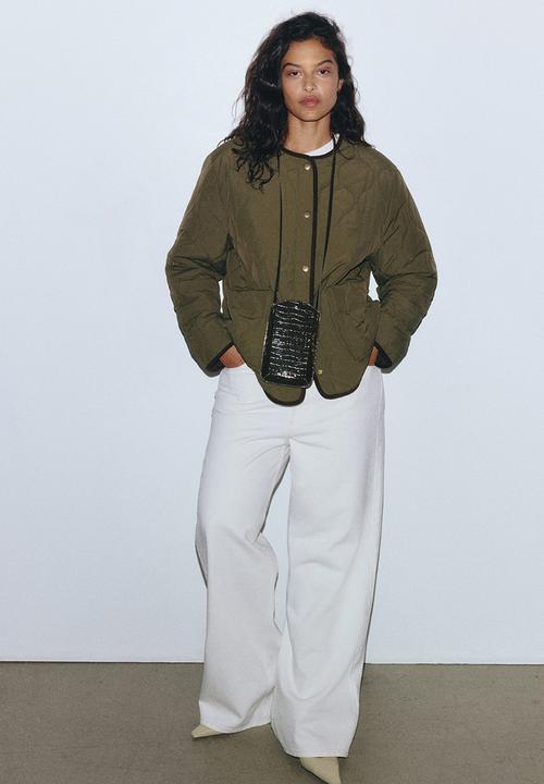 H&M - Quilted jacket - dark khaki green