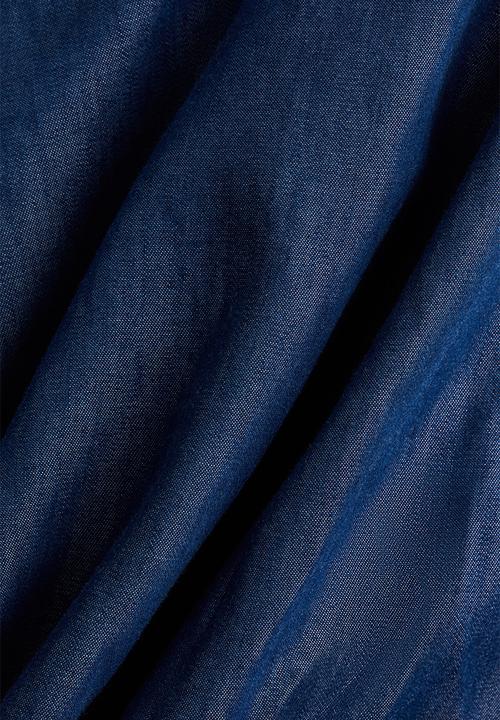 H&M - Square-neck dress - denim blue