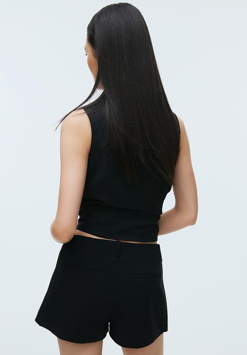 H&M - Pleated mini skort - black
