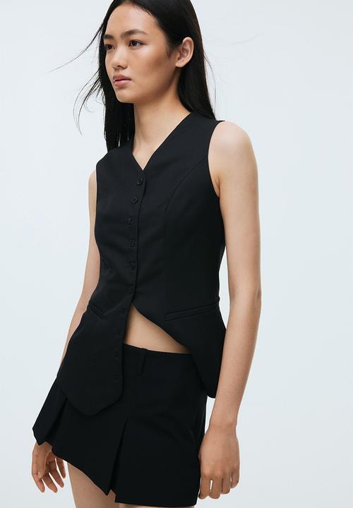 H&M - Pleated mini skort - black
