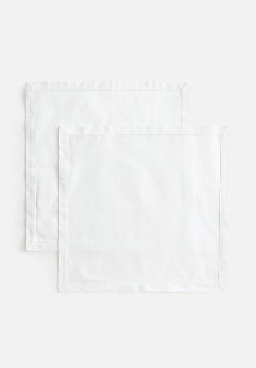 H&M - 2 pack damask napkins - white
