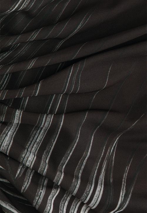 H&M - Draped midi dress - black/patterned