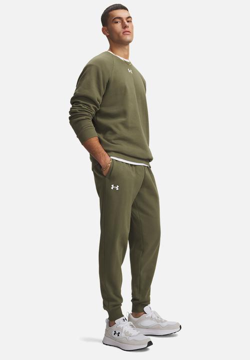 Under Armour - UA Rival Fleece Joggers - Marine OD Green/ White