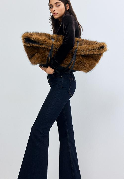 H&M - Flared high jeans - dark denim blue