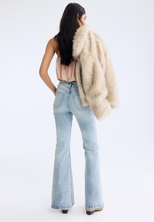 H&M - Flared high jeans - light denim blue