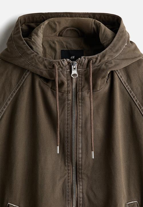 H&M - Padded canvas jacket - dark mole