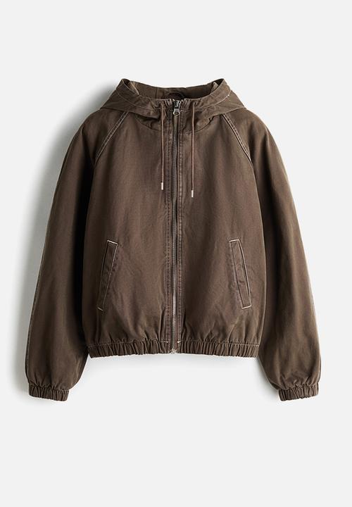 H&M - Padded canvas jacket - dark mole