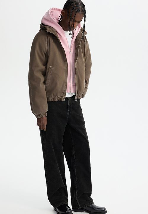 H&M - Padded canvas jacket - dark mole