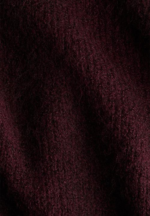 H&M - Off-the-shoulder jumper - burgundy