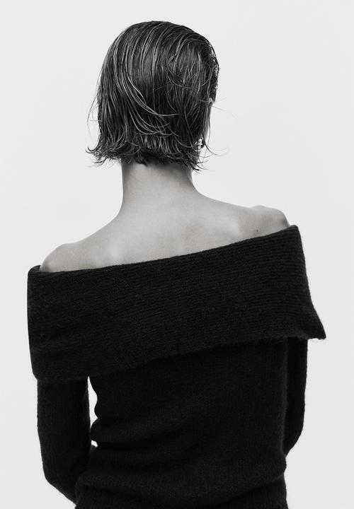H&M - Off-the-shoulder jumper - burgundy