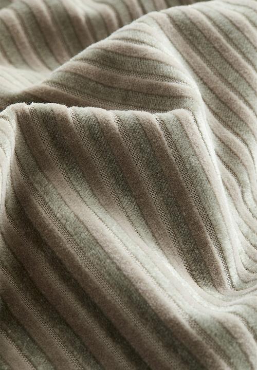 H&M - Corduroy cushion cover - light khaki green
