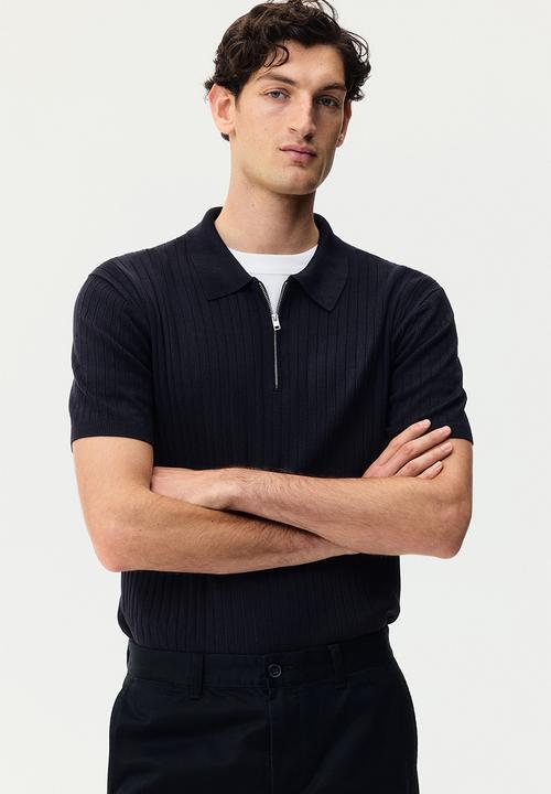 Slim fit polo shirt - dark blue - 1311086002