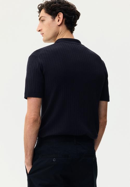 H&M - Slim fit polo shirt - dark blue