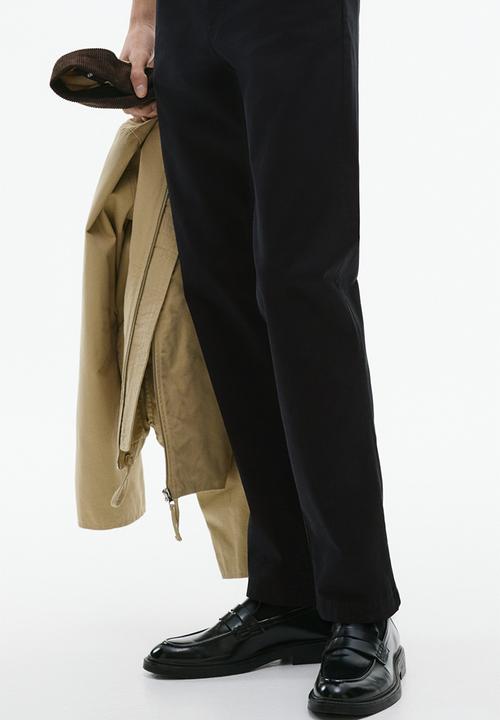 H&M - Slim fit cotton chinos - black