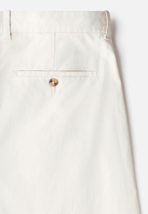 H&M - Slim fit cotton chinos - light beige