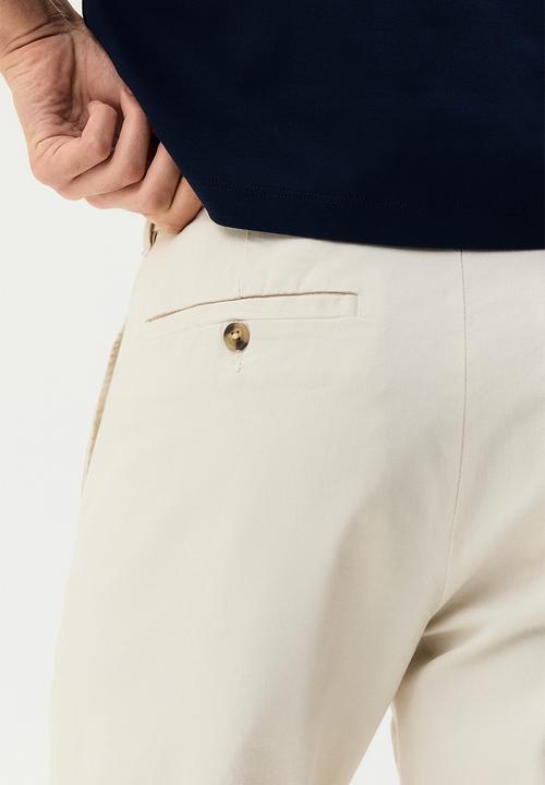 H&M - Slim fit cotton chinos - light beige