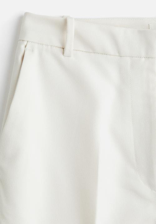 H&M - High-waisted tailored trousers - cream