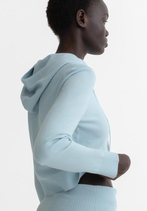 H&M - Hooded cardigan - light blue