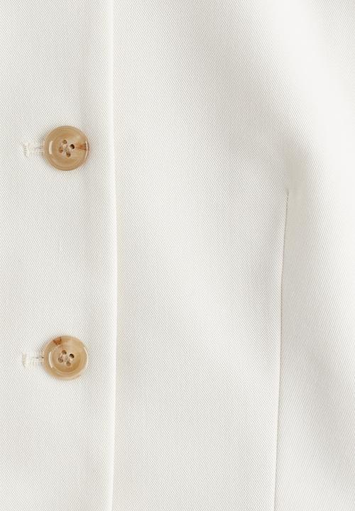 H&M - V-neck peplum waistcoat - cream
