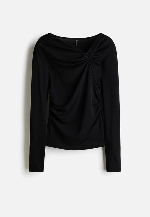 H&M - Twist-detail top - black