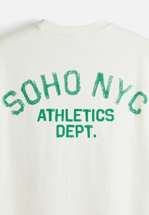H&M - Loose fit printed t-shirt - white/soho