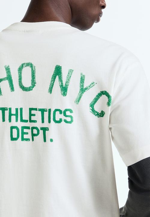 H&M - Loose fit printed t-shirt - white/soho
