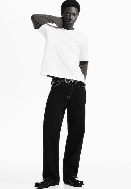 H&M - Loose fit printed t-shirt - white/soho