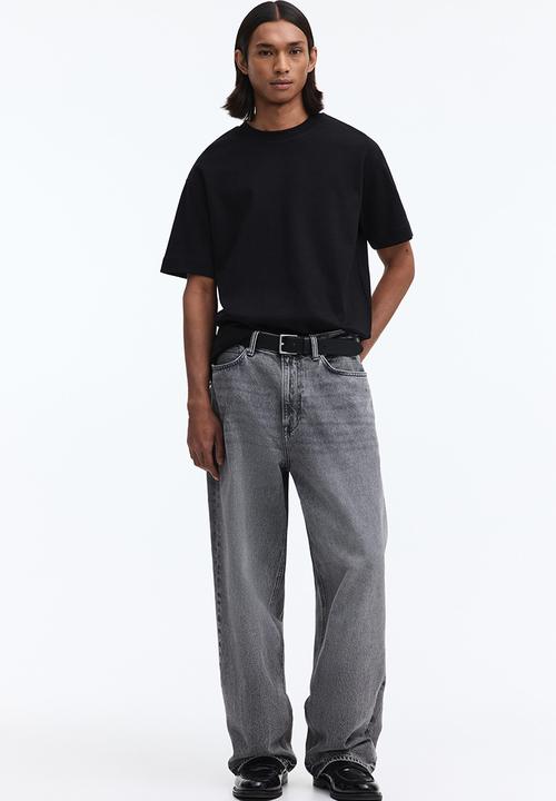 H&M - Loose fit interlock t-shirt - black