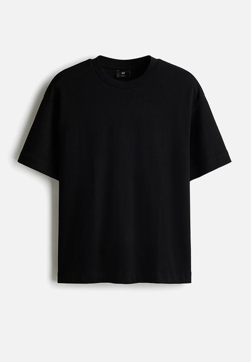 H&M - Loose fit interlock t-shirt - black