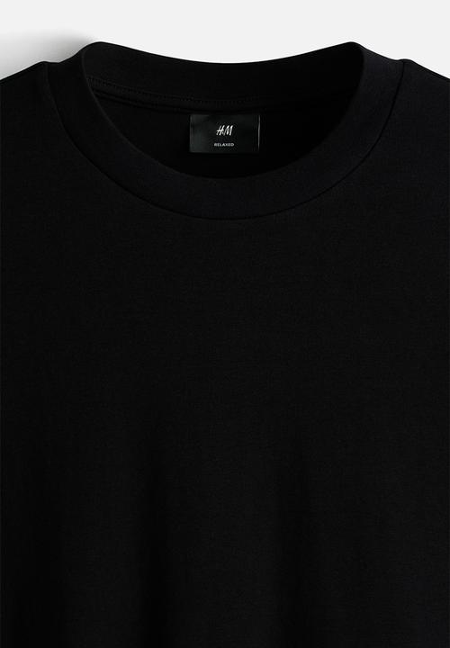 H&M - Loose fit interlock t-shirt - black
