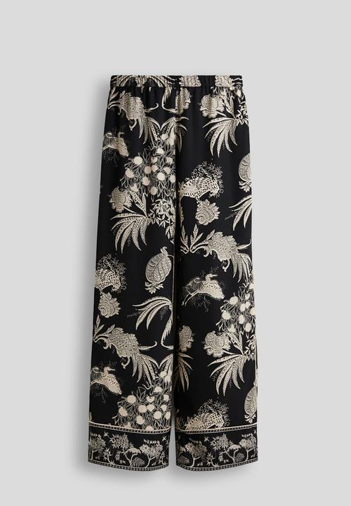 H&M - Printed pull-on trousers - black/patterned