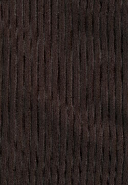H&M - Rib-knit foldover-waist leggings - dark brown