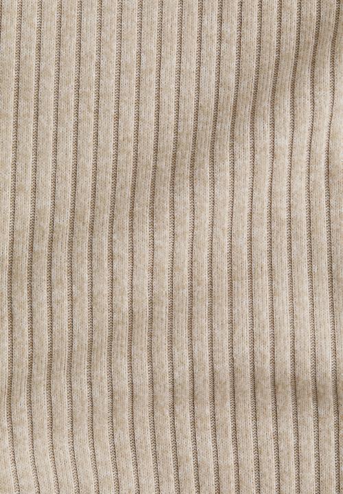 H&M - Rib-knit foldover-waist leggings - beige