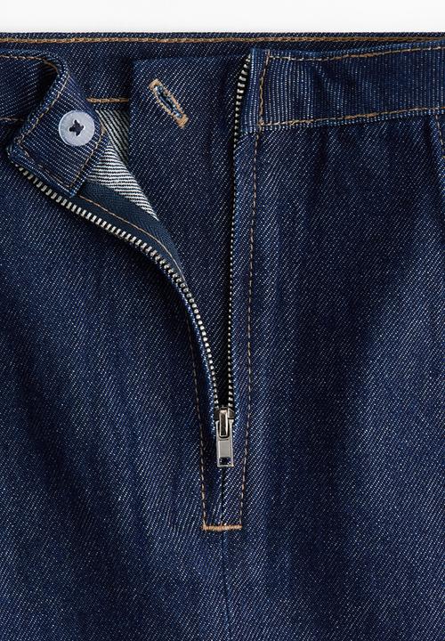 H&M - A-line mini skirt - dark denim blue