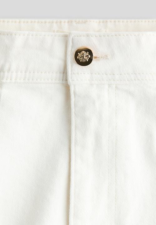 H&M - Wide high jeans - light beige