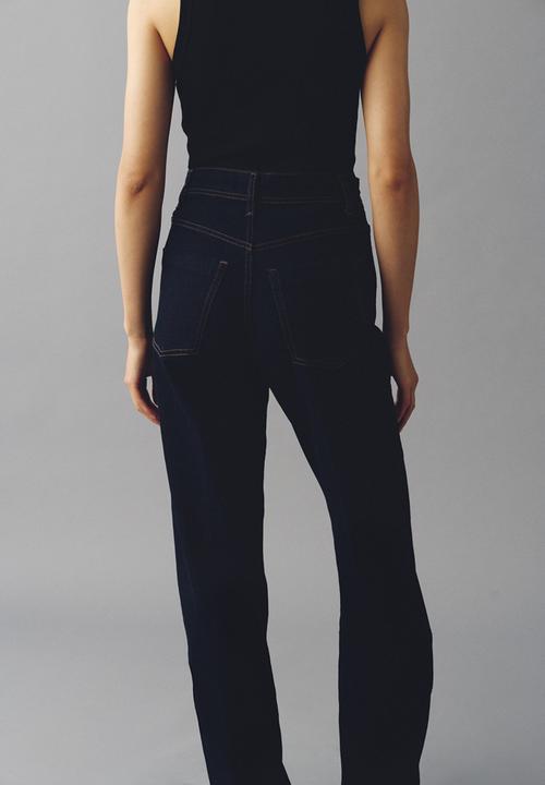 H&M - Wide high jeans - dark denim blue