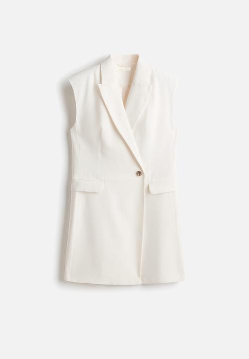 H&M - Double-breasted blazer dress - white