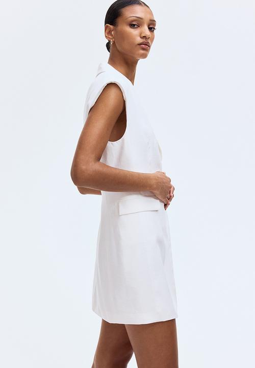 H&M - Double-breasted blazer dress - white