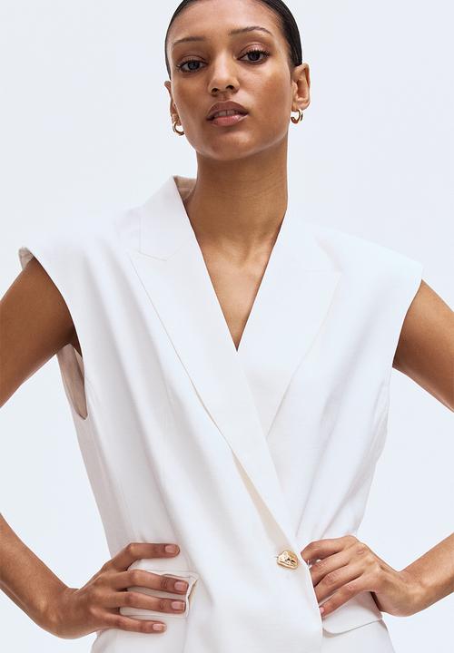 H&M - Double-breasted blazer dress - white