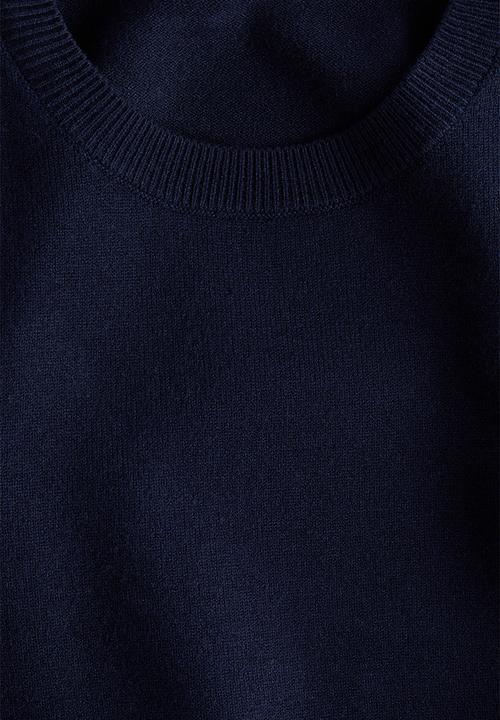 H&M - Puff-sleeved jumper - navy blue