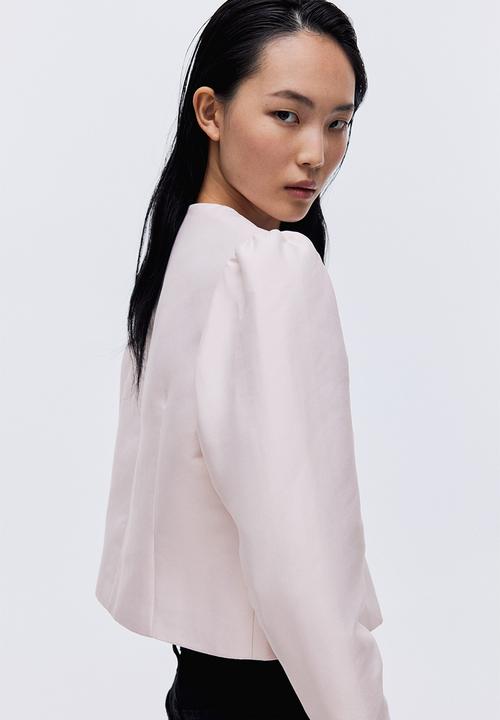 H&M - Tie-front jacket - powder pink