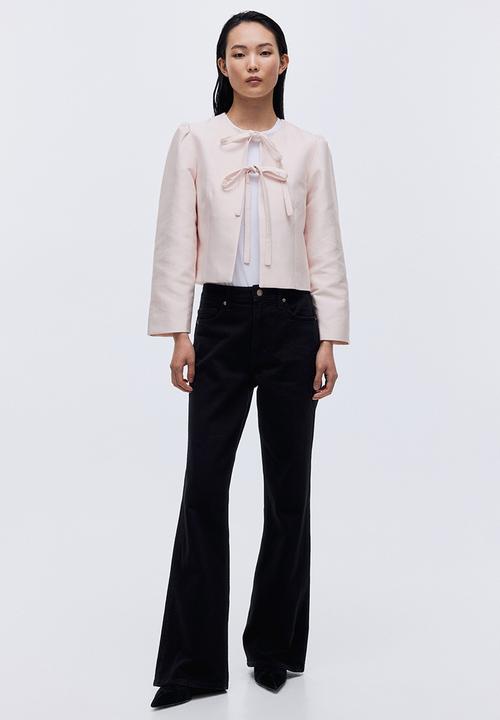 H&M - Tie-front jacket - powder pink